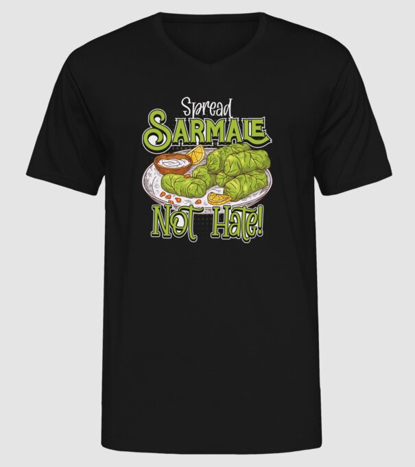 România Sarmale model negru pe tricou