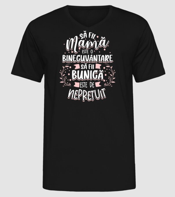 Să fii bunică este neprețuit model negru pe tricou