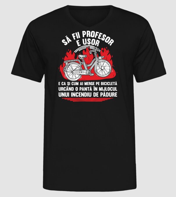Să fii profesor e ușor model negru pe tricou