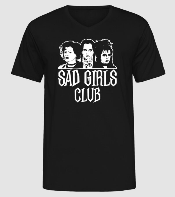 Sad Girls Club model negru pe tricou