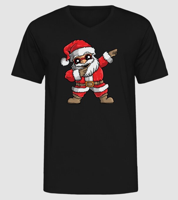 Santa dab model negru pe tricou