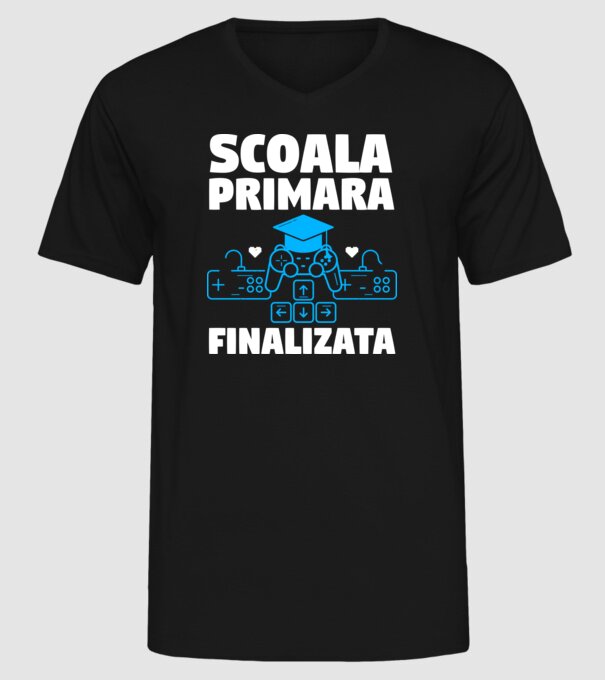 Scoala Primara Finalizata model negru pe tricou