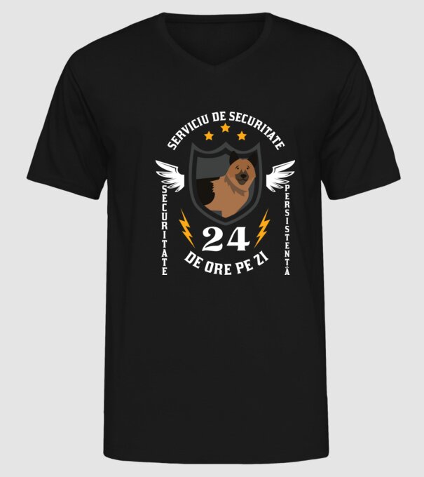 serviciu de securitate - securitate - persistență - 24 de ore pe zi model negru pe tricou
