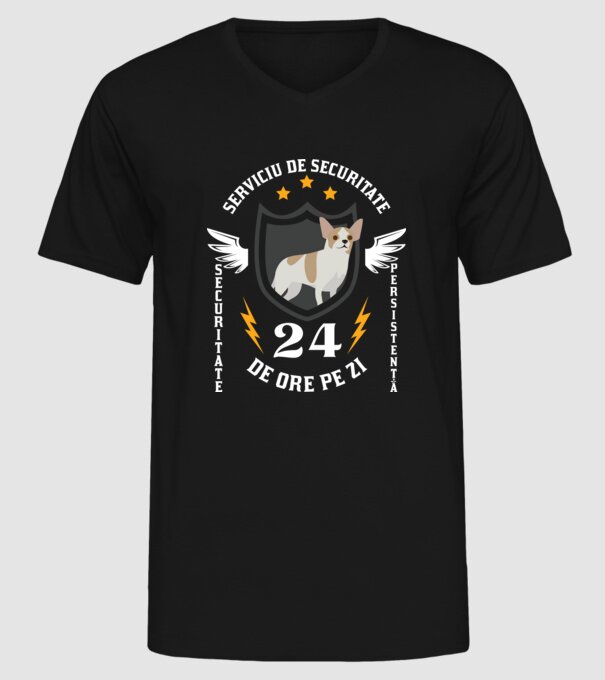 serviciu de securitate - securitate - persistență - 24 de ore pe zi model negru pe tricou