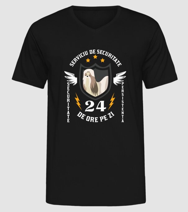 serviciu de securitate - securitate - persistență - 24 de ore pe zi model negru pe tricou