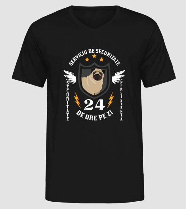 serviciu de securitate - securitate - persistență - 24 de ore pe zi model negru pe tricou