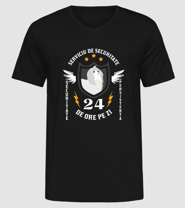 serviciu de securitate - securitate - persistență - 24 de ore pe zi model negru pe tricou