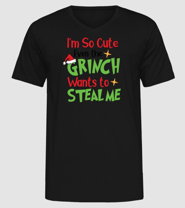 So cute Grinch model negru pe tricou
