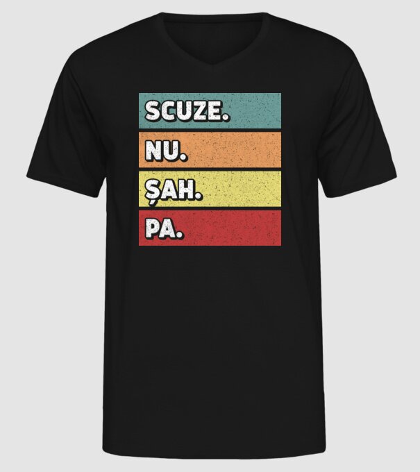 Sorry Cant Chess Bye model negru pe tricou