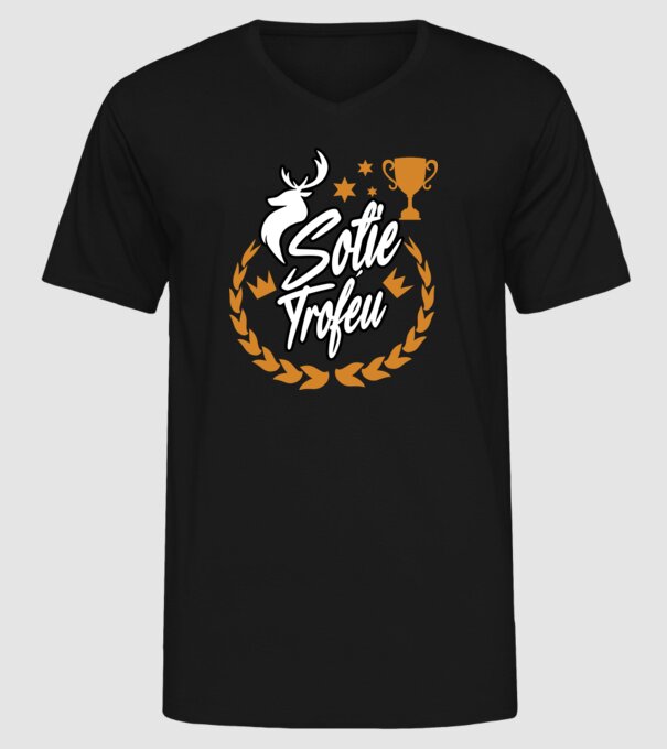 Soție trofeu model negru pe tricou