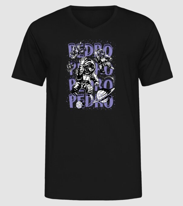 SPACE PEDRO model negru pe tricou