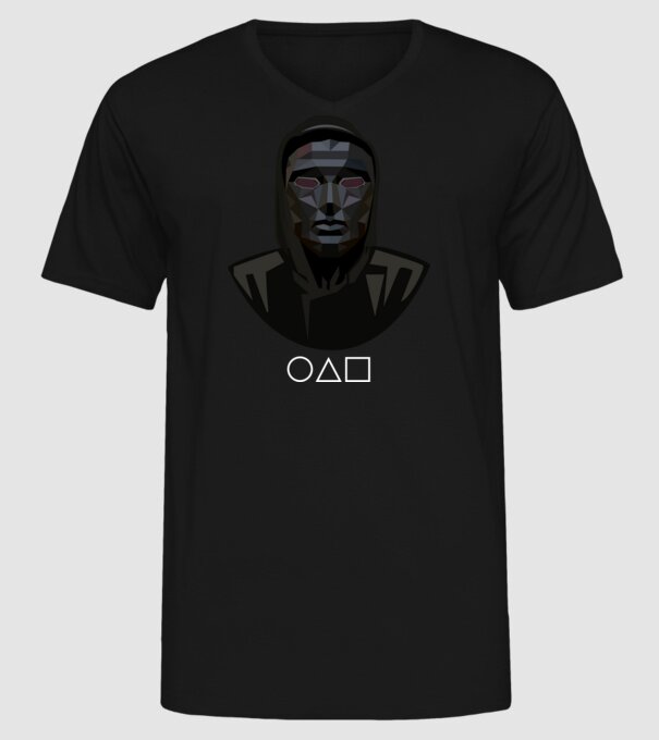 squid game boss model negru pe tricou
