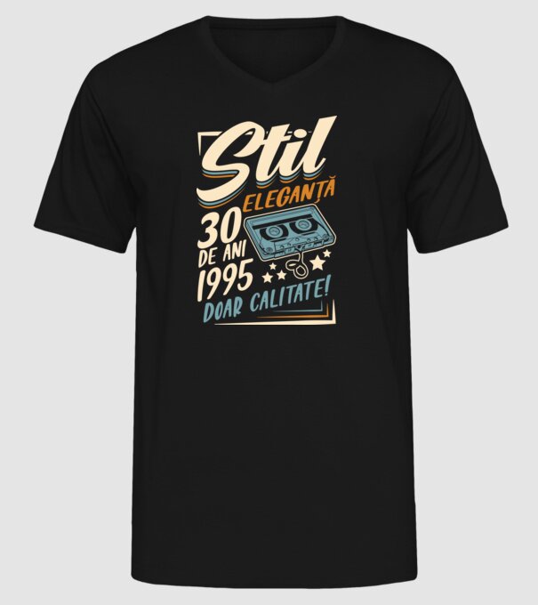 Stil eleganta 1995 model negru pe tricou
