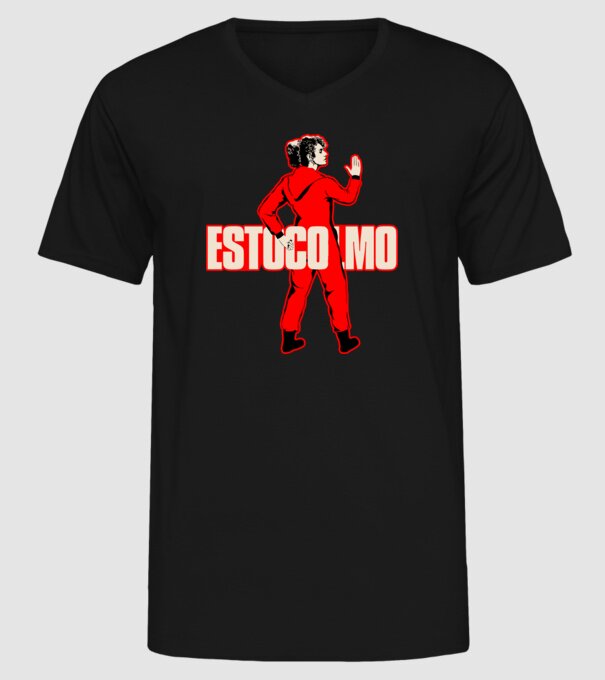 stockholm la casa de papel model negru pe tricou