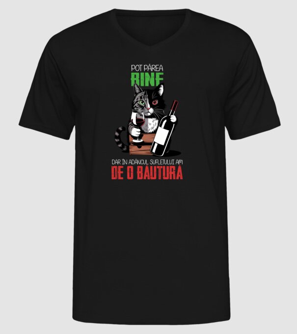 sunt bun pentru o băutură Negru model negru pe tricou