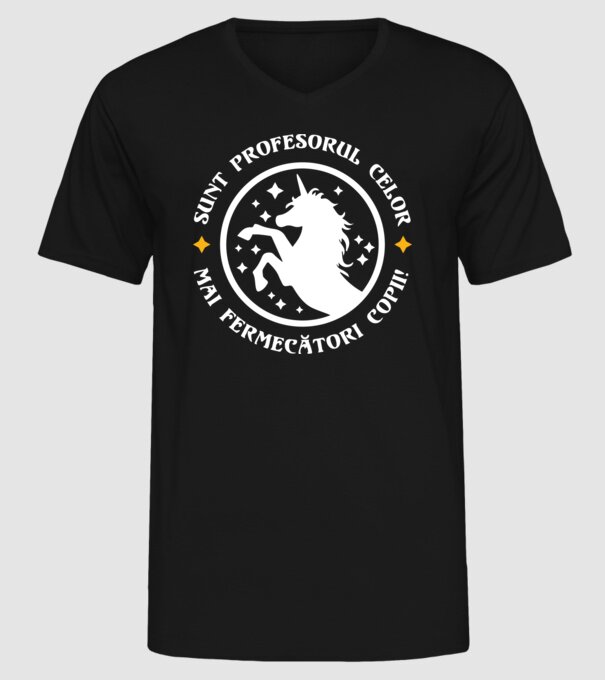 Sunt profesorul celor mai fermecători copii model negru pe tricou