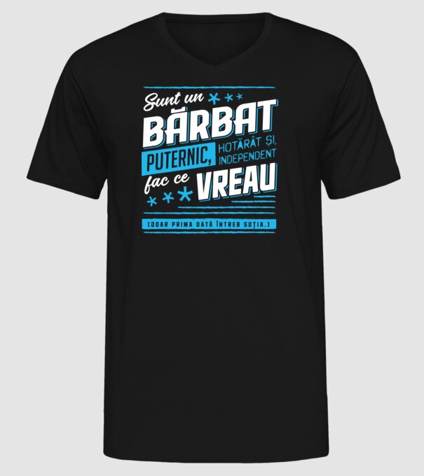 Sunt un bărbat puternic model negru pe tricou