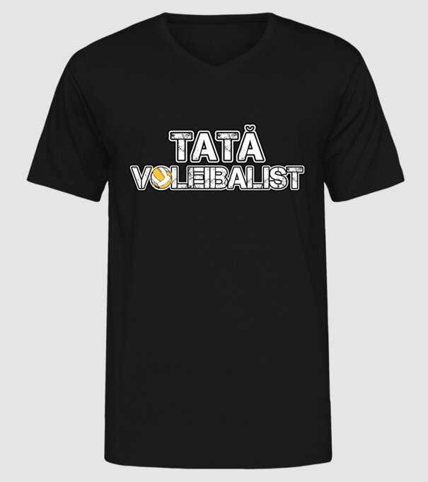 tată voleibalist model negru pe tricou