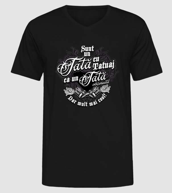 Sunt o mamă cu tatuaj, ca o mamă obișnuită, dar mult mai cool! model negru pe tricou