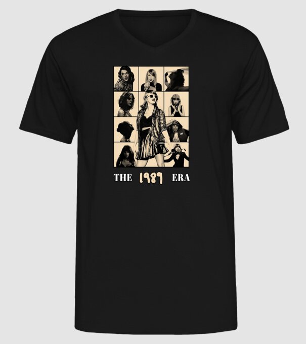 Taylor Swift ERAS peach model negru pe tricou