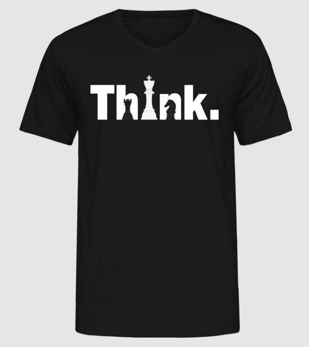 Think model negru pe tricou
