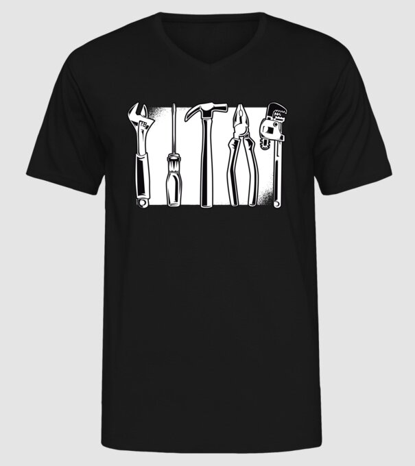 Tools model negru pe tricou