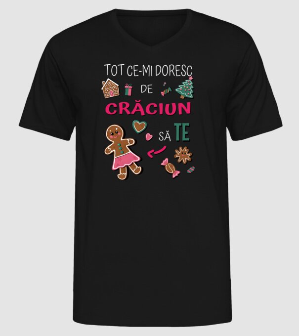 Tot ce-mi doresc de Crăciun să TE Femei Negru model negru pe tricou