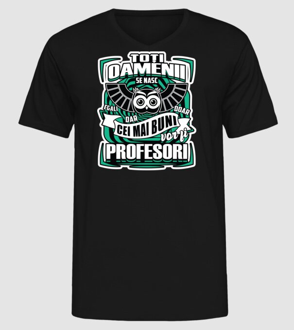 Toți oamenii profesori model negru pe tricou