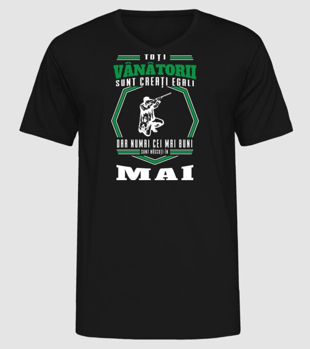 Toți vânătorii sunt creați egali, dar numai cei mai buni sunt născuți în mai model negru pe tricou