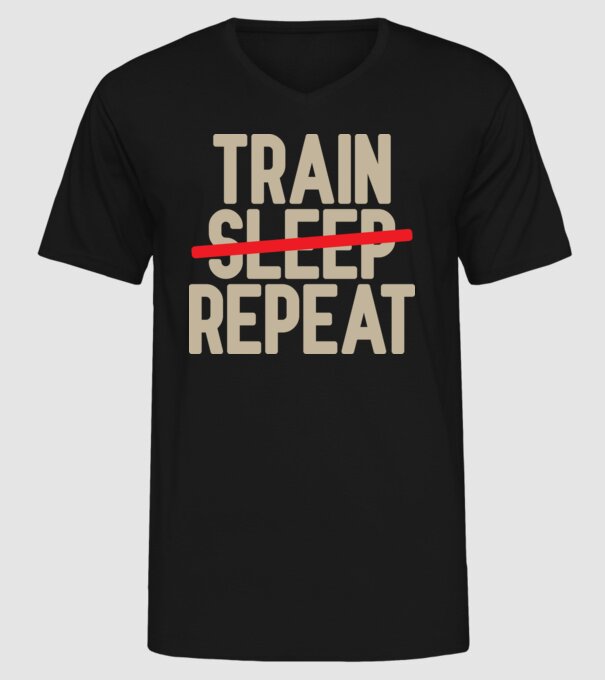 Train repeat model negru pe tricou