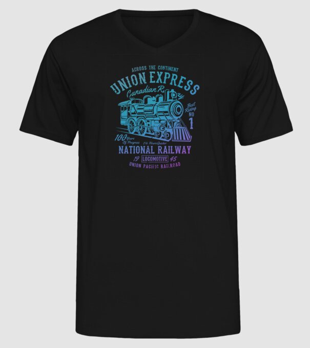 Trenuri model negru pe tricou