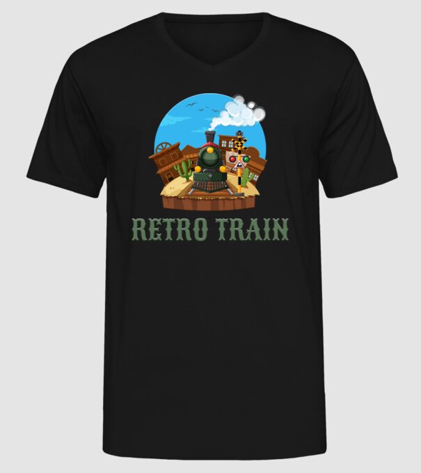 Trenuri model negru pe tricou