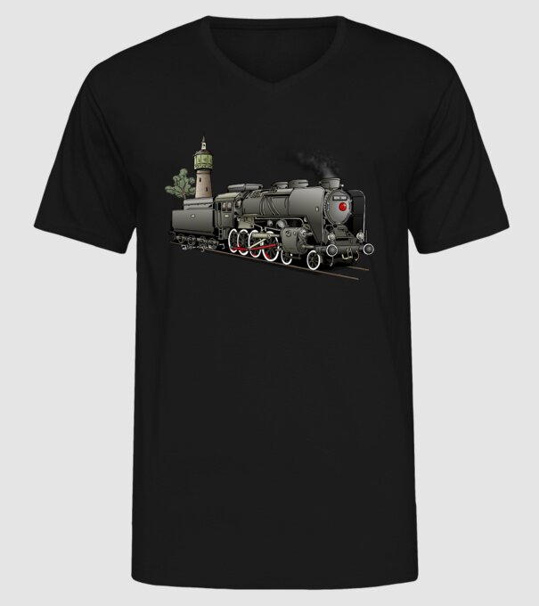 Trenuri model negru pe tricou