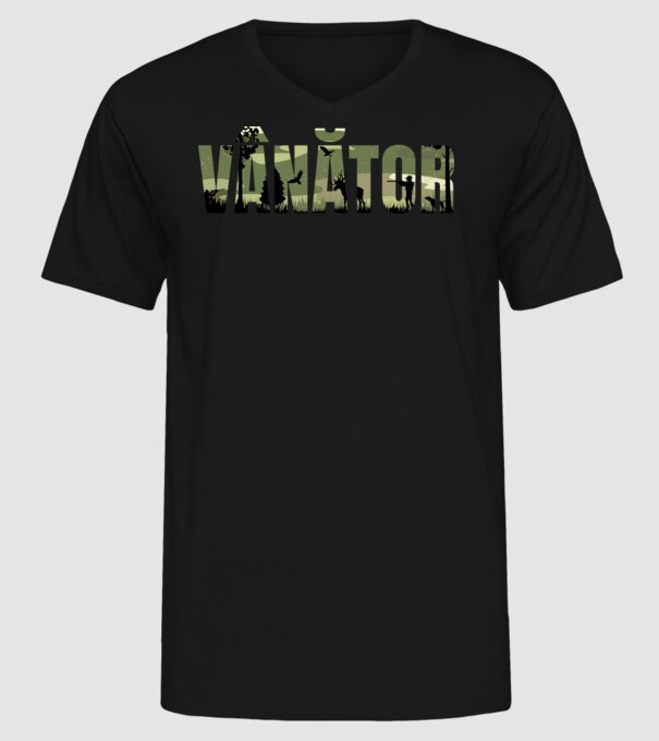 VÂNĂTOR model negru pe tricou