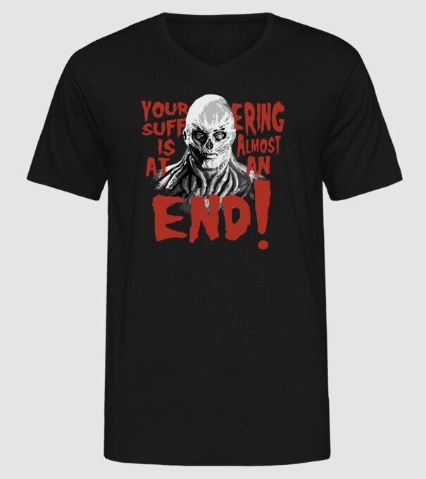 vecna your suffering is almost at an end model negru pe tricou