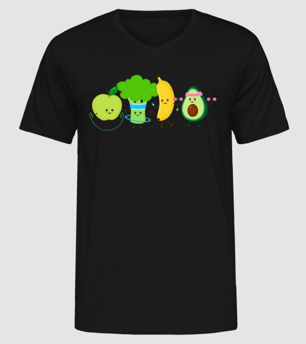 Vegan model negru pe tricou