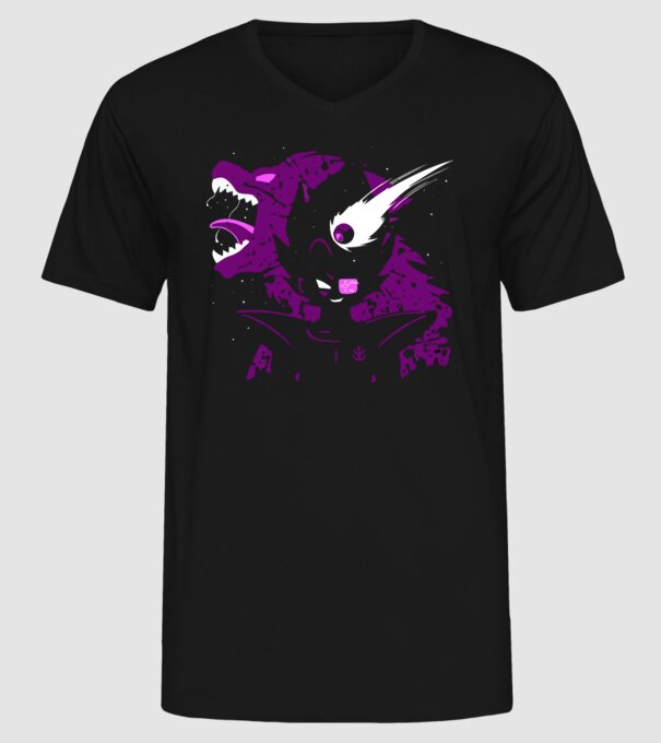 vegeta monkey dragonball model negru pe tricou