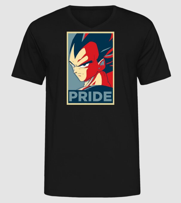 vegeta pride dragonball model negru pe tricou