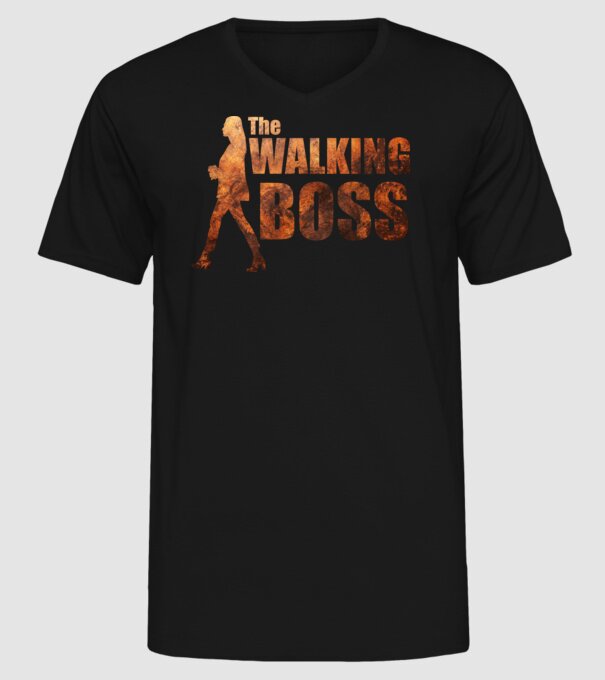 Walking bos model negru pe tricou