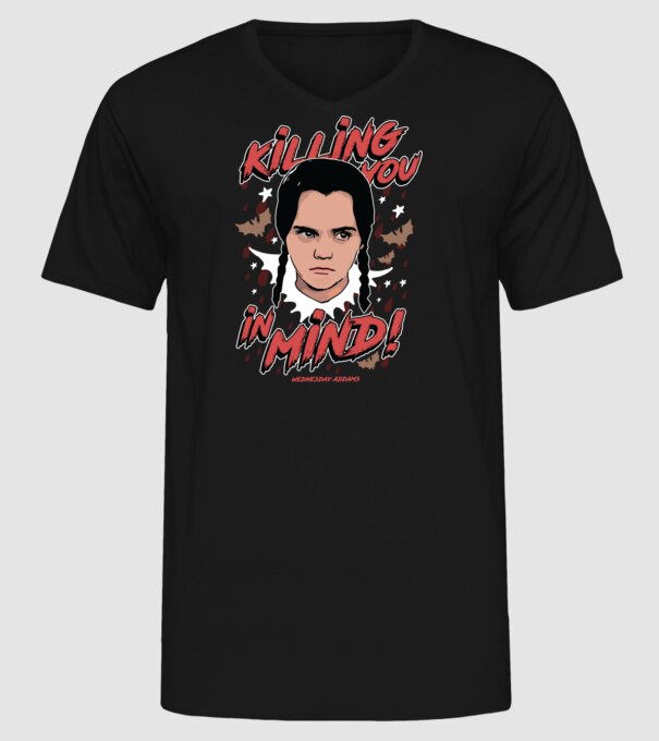 WEDNESDAY Killing You in my mind model negru pe tricou