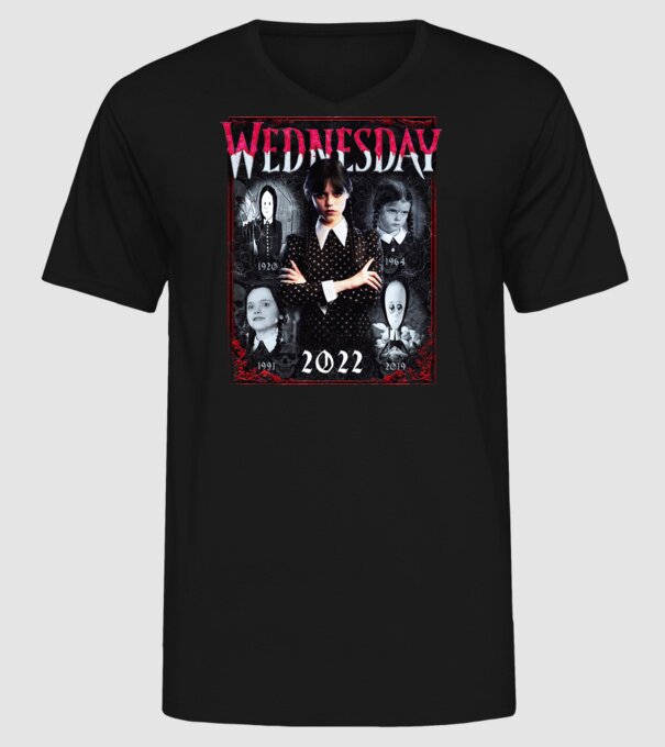 WEDNESDAY multi all time model negru pe tricou