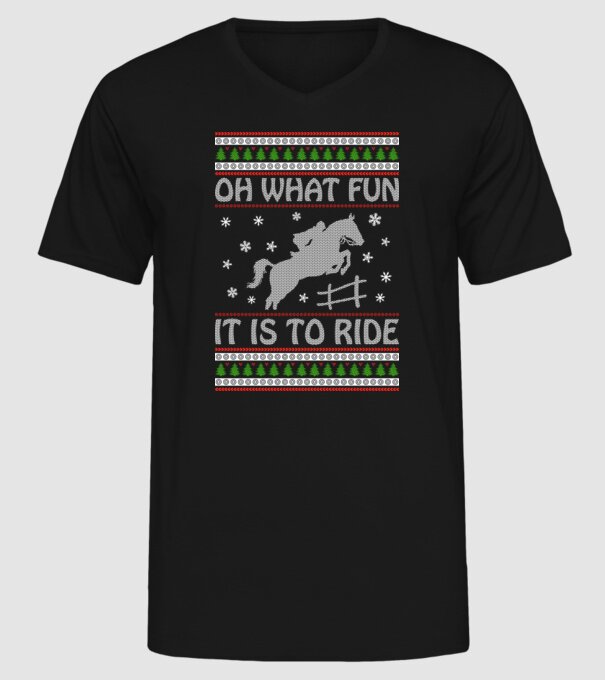 What Fun is to ride - Horse model negru pe tricou