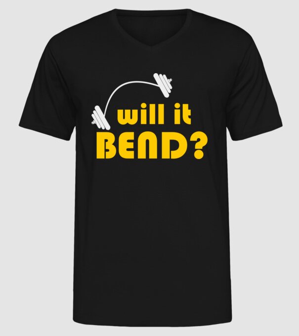 Will it bend model negru pe tricou