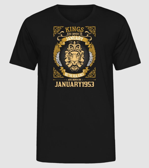 Ziua de naștere a Leului 1953 january model negru pe tricou