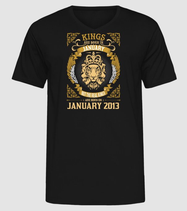 Ziua de naștere a Leului 2013 january model negru pe tricou