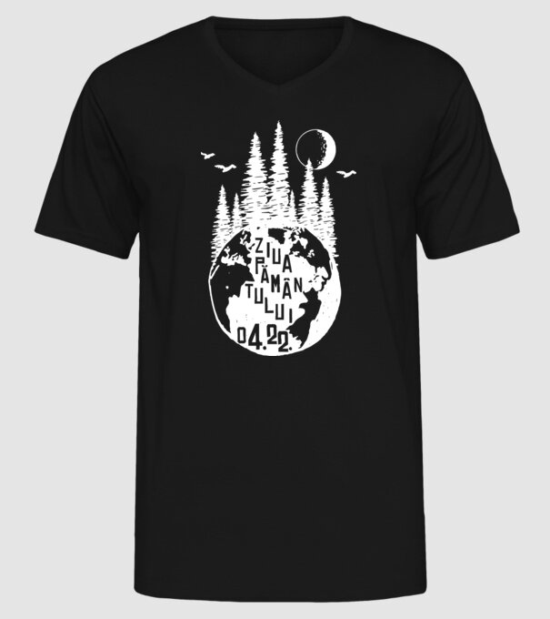 Ziua Pământului 22.04. model negru pe tricou