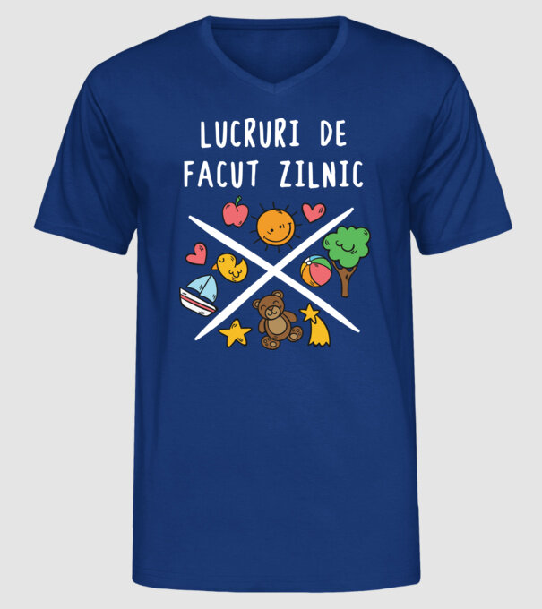 lucruri de făcut zilnic model albastru regal pe tricou