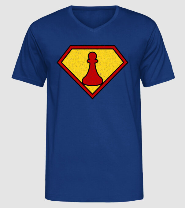 SuperChess pion de șah model albastru regal pe tricou