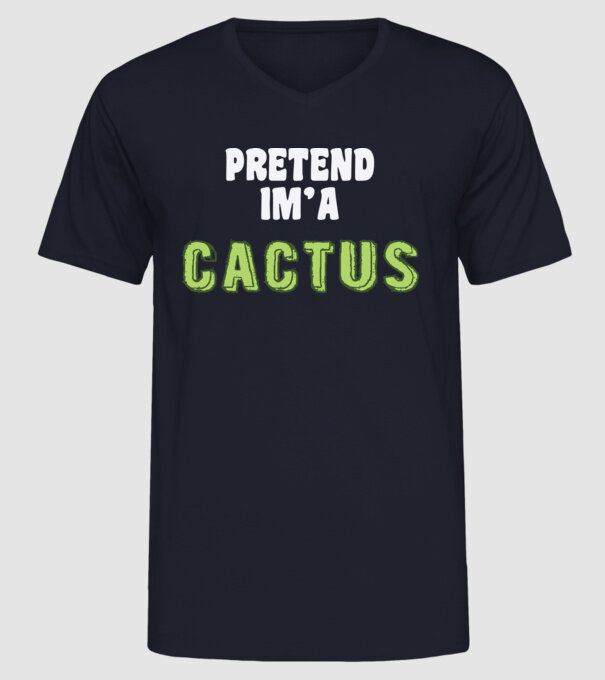 Cactus carnaval model albastru închis pe tricou