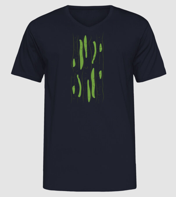 Castravete carnaval model albastru închis pe tricou